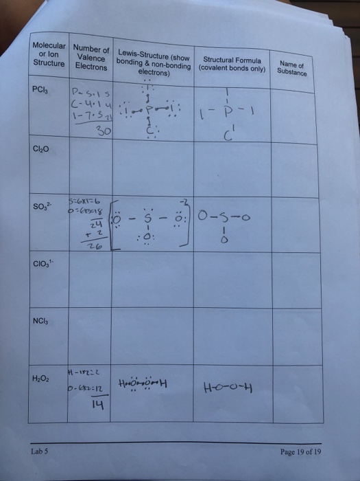 Solved Molecular Number of Lewis-Structure (show Structural | Chegg.com