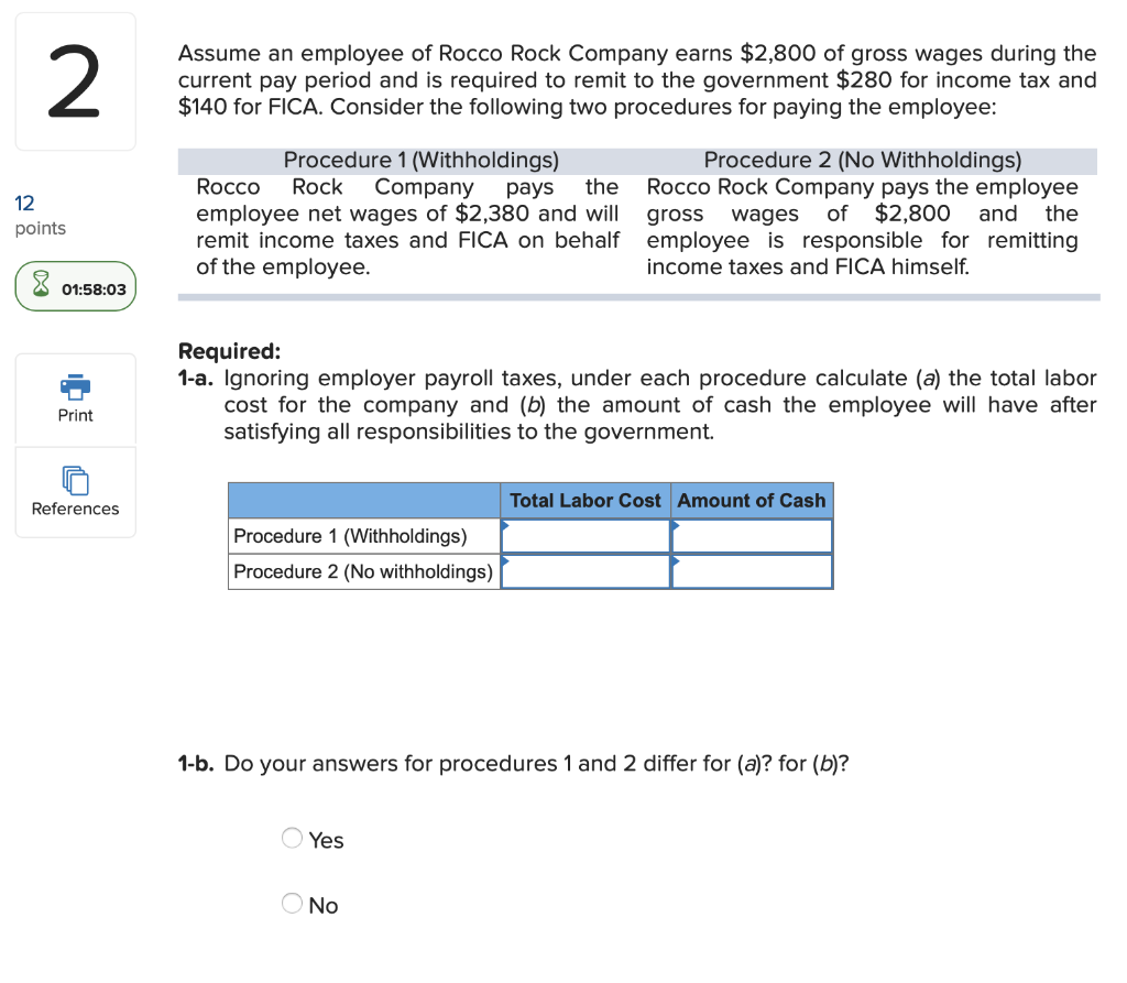 Solved 2 Assume An Employee Of Rocco Rock Company Earns