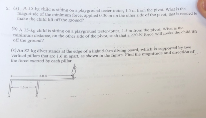 5 A A5 Kg Child Is Sitting On A Playground Chegg 