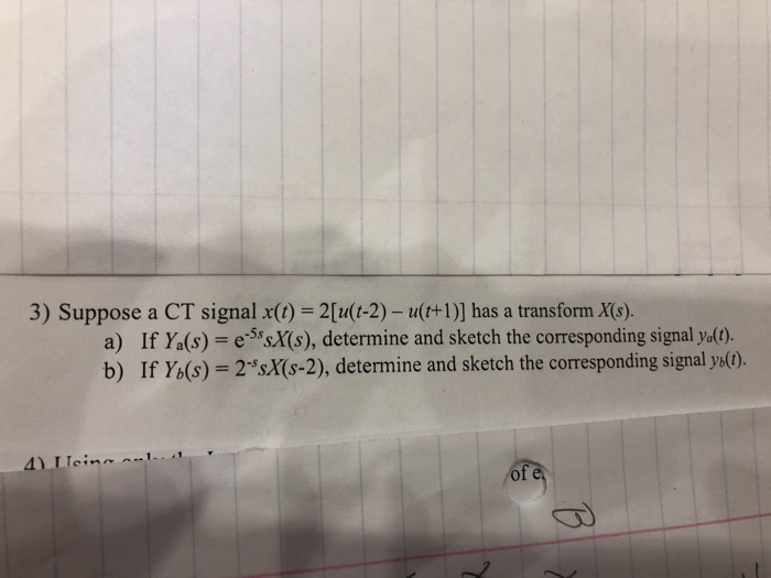 Solved 3 Suppose A Ct Signal X T 2 N T 2 U T 1 H Chegg Com