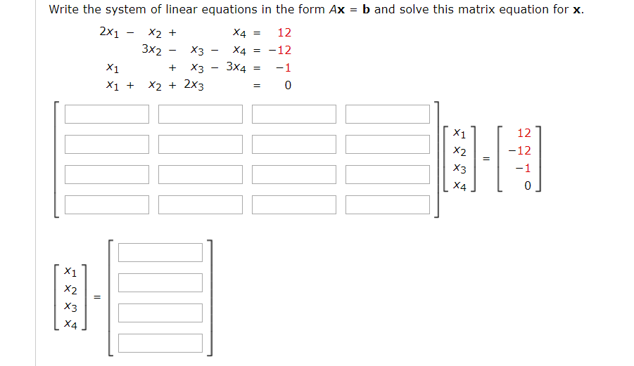 3x4 system of equations solver