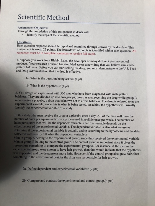 Scientific method review answer key image