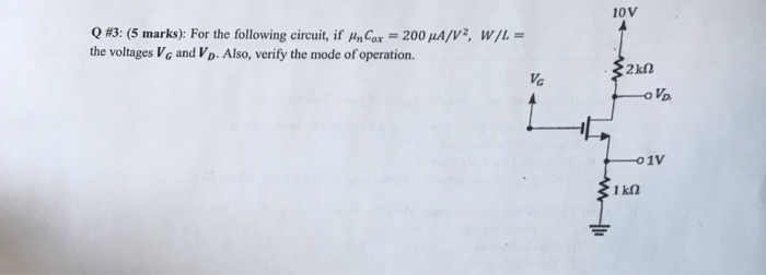 Solved Q 3 5 Marks For The Following Circuit If M O Chegg Com