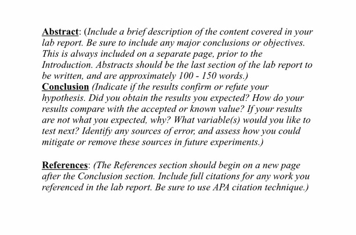 Please Write Me A Good Abstract Conclusion Refer Chegg Com