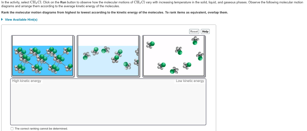 Solved In the activity, select CH Cl. Click on the Run | Chegg.com