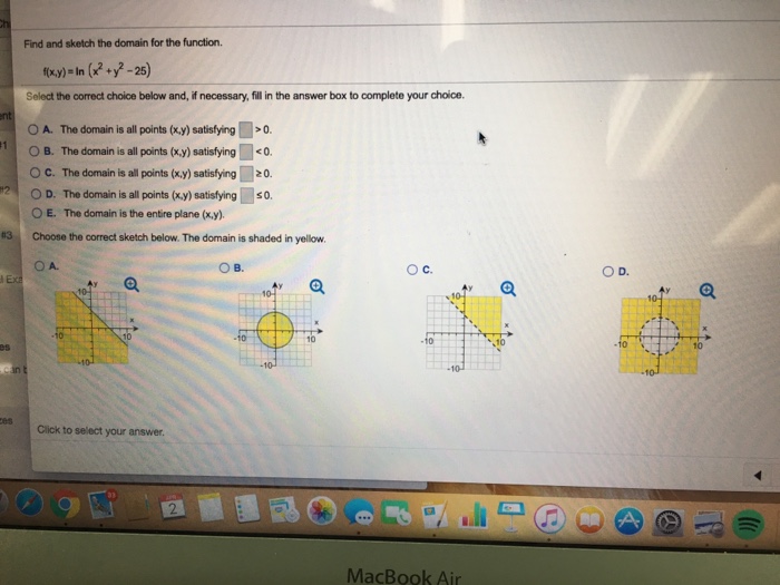 Solved Find And Sketch The Domain For The Function F X Chegg Com