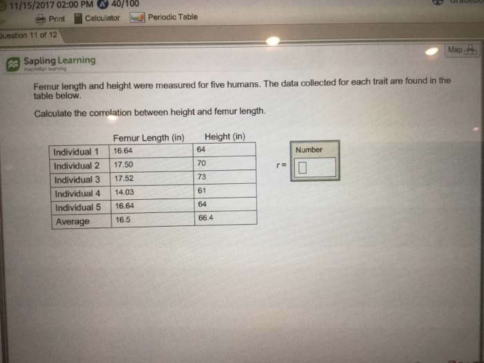 solved-femur-length-and-height-were-measured-for-five-hum-chegg