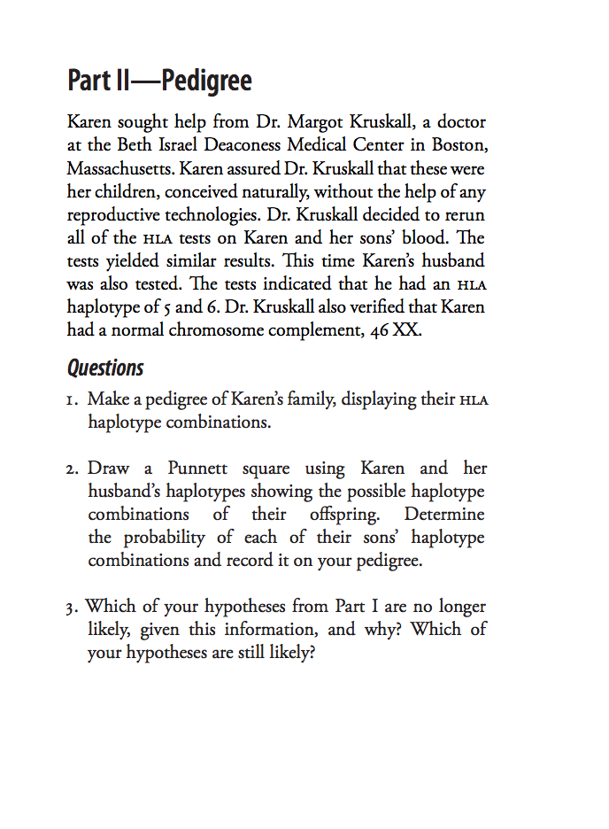 What hla haplotypes does karen have in her blood her hair follicles thyroid picture
