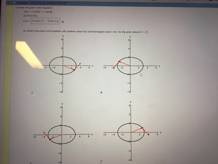 Consider The Given Vector Equation R T 3 Sin T L Chegg Com