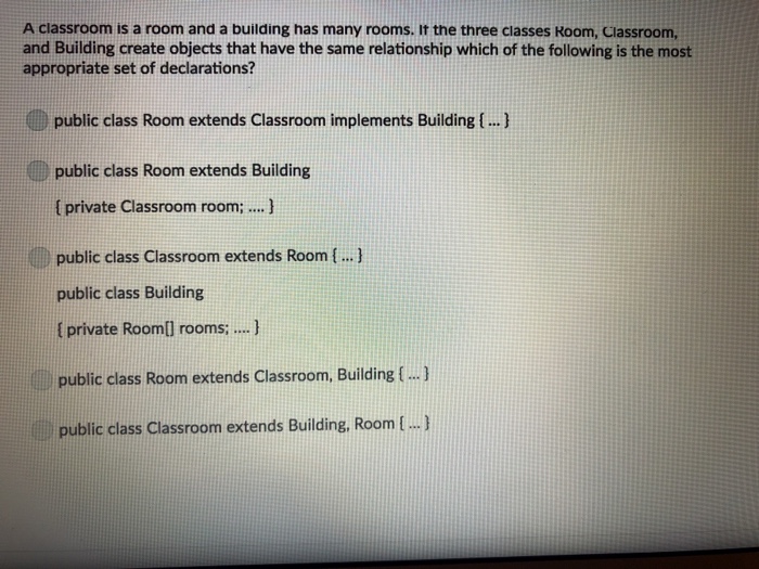 A Classroom Is A Room And A Building Has Many Rooms Chegg Com