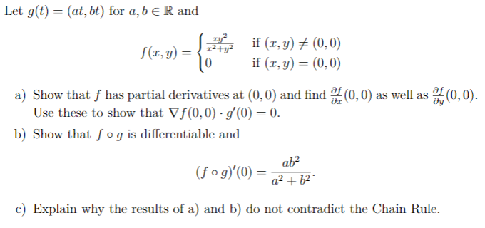 Solved Let G T At Bt For A B R And Is 019 If Z Y Chegg Com