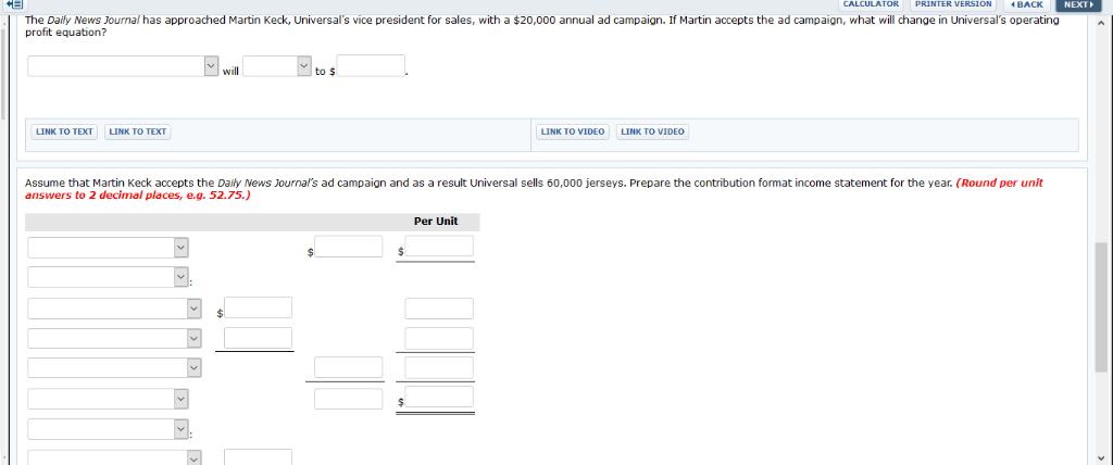 Solved Universal Sports Exchange Income Statement 52 Week Solved Universal Sports Exchange