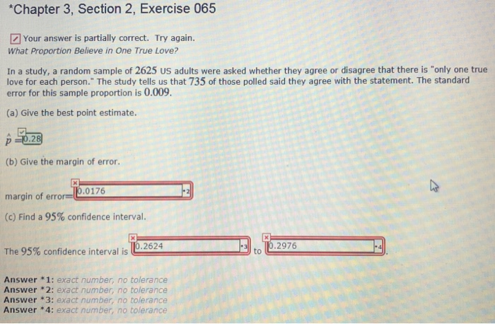 Solved Chapter 3 Section 2 Exercise 065 Your Answer Is Chegg Com