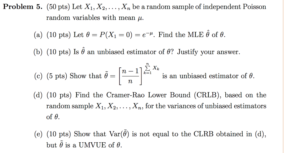 Solved Problem 5 50 Pts Let Xi X2 Be A Random Chegg Com