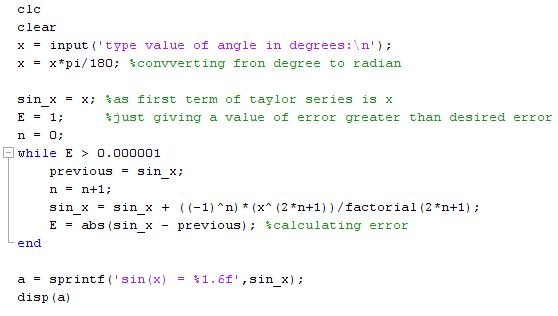 Solved Taylor Series Expansion Sin X X O Given X Radians Write User Defined Function Determines S Q