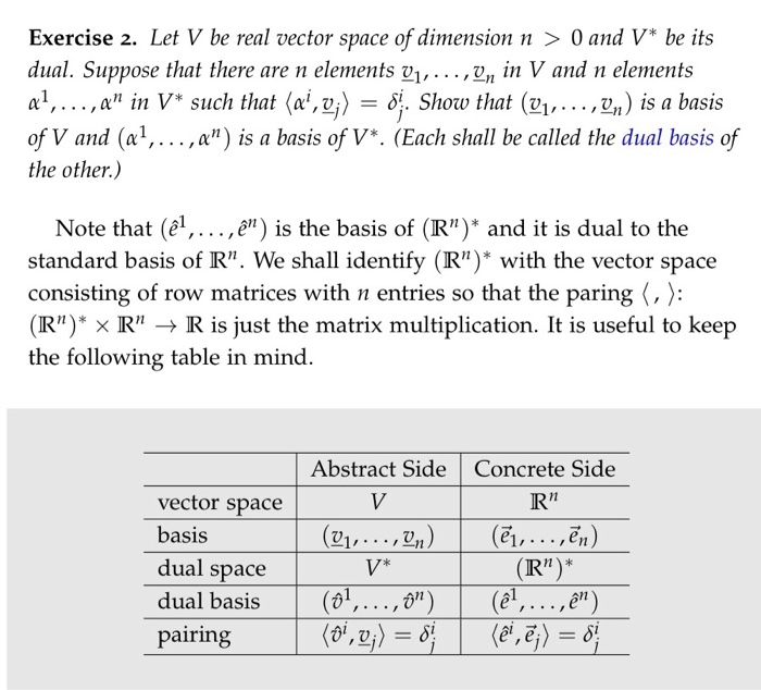 Solved Let V Be Real Vector Space Of Dimension N 0 And E Chegg Com