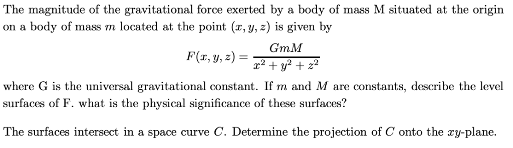 Solved The Magnitude Of The Gravitational Force Exerted B Chegg Com