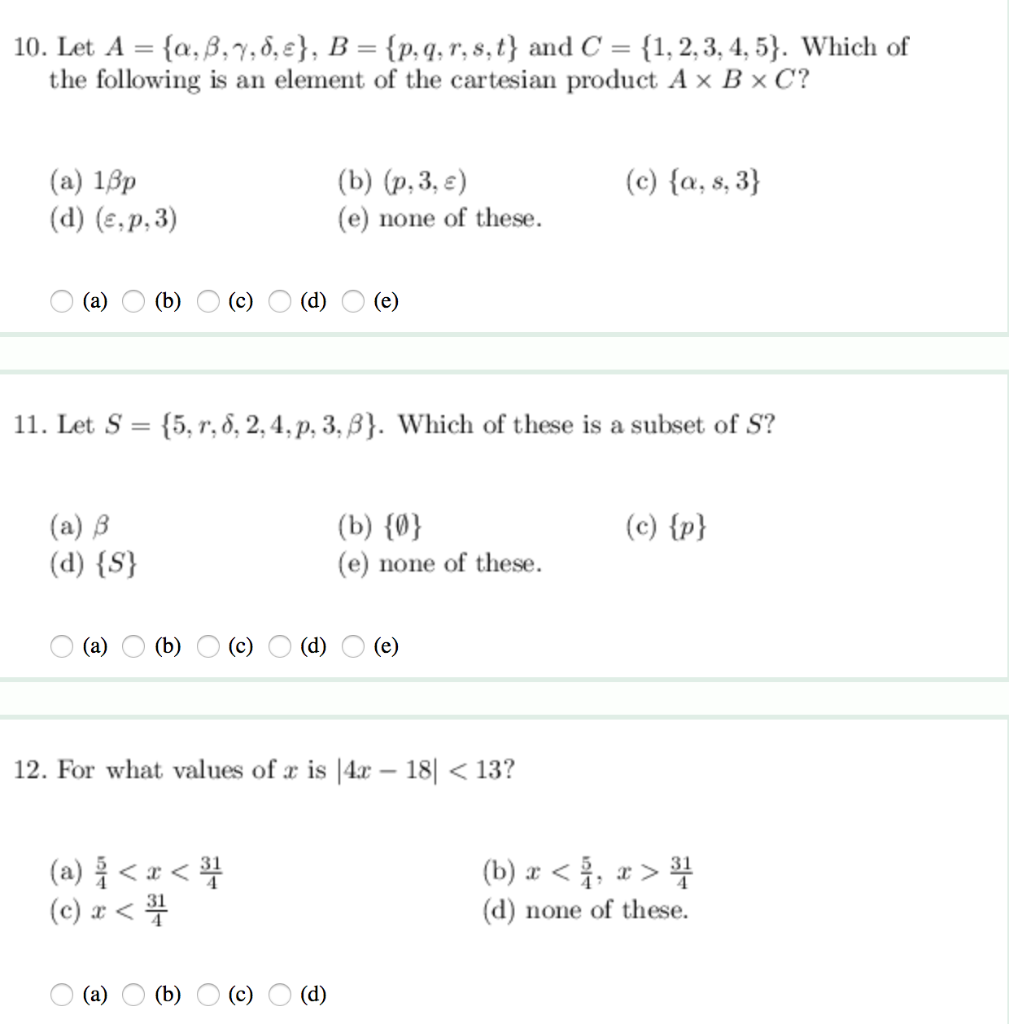 Solved 10 Let A A B G D E B P Q R 8 T And C Chegg Com