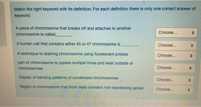 Solved Match The Right Keyword With Its Definition For E Chegg Com