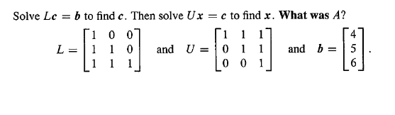 Solved Solve Lcb To Find C Then Solve Ux C To Find X W Chegg Com