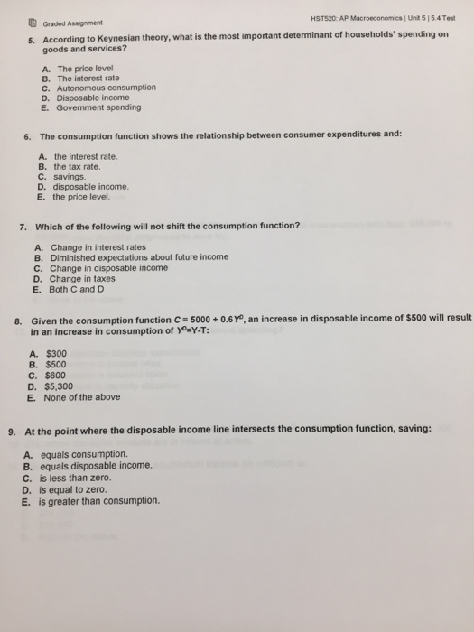macroeconomics quiz questions and answers