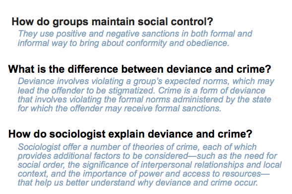 different forms of social control