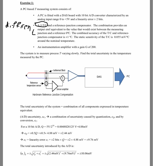 Solved Uestion 3 A Pc Based Temperture Measuringsystem Co Chegg Com