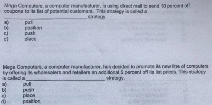 Manufacturer Coupons Mail >> Solved Mega Computers A Computer Manufacturer Is Using Manufacturer Coupons Mail >> Solved Mega Computers A Computer Manufacturer Is Using