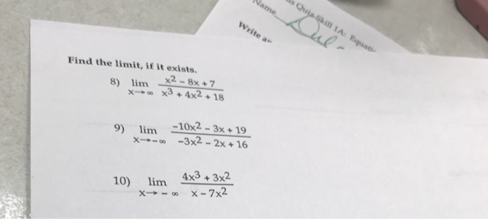 4 x 8 2x 3. Lim x 2 (2x^2-3x + 4). Lim x'2 2x-9x+10/x2+3x-10. Lim x^2-7x+10/2x^x+4x+3. ) ; X X X Lim x 3 2 2 8 2 8.