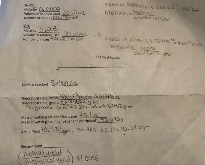 Solved What Is The Chemical Equation Once Balanced Full Chegg Com