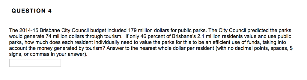 Solved The 2014-15 Brisbane City Council budget included 179