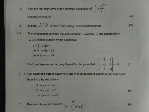 Find The First Four Terms In The Binomial Expansion Chegg Com