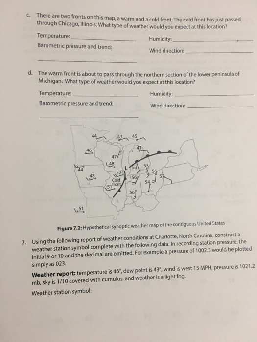 which symbol would be used to represent this front on a weather map Solved Weather Map Symbols Various Weather Map Symbols Ar which symbol would be used to represent this front on a weather map