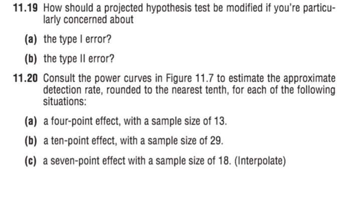 Solved How should a projected hypothesis test be modified if