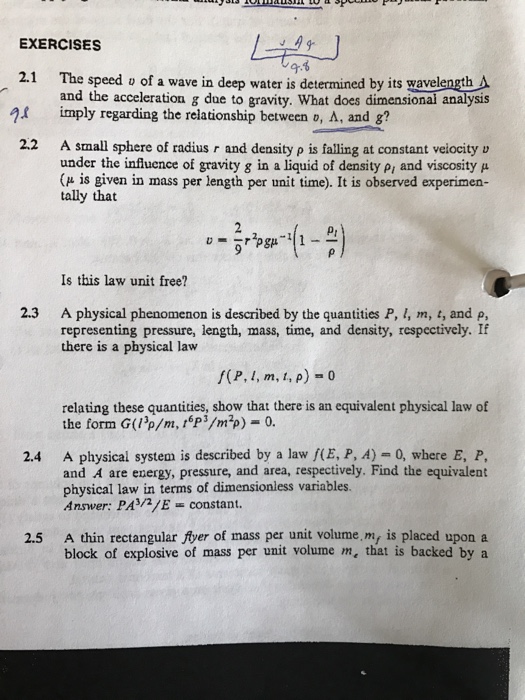 Solved The Speed V Of A Wave In Deep Water Is Determined Chegg Com
