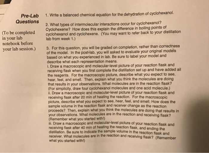 Dehydration of cyclohexanol mechanism image