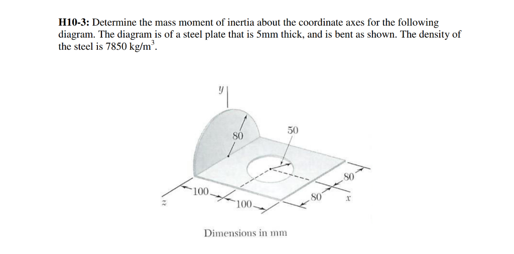 Solved H10 3 Determine The Mass Moment Of Inertia About