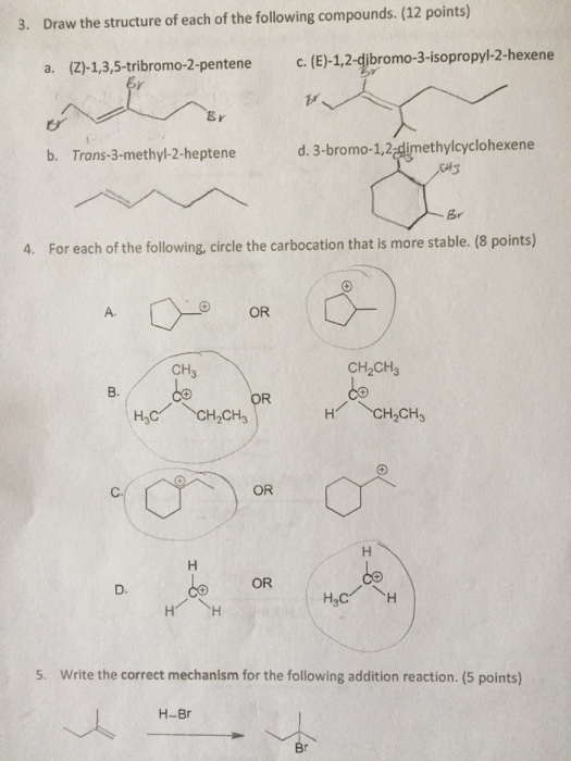 Draw The Structure Of Each Of The Following Chegg 