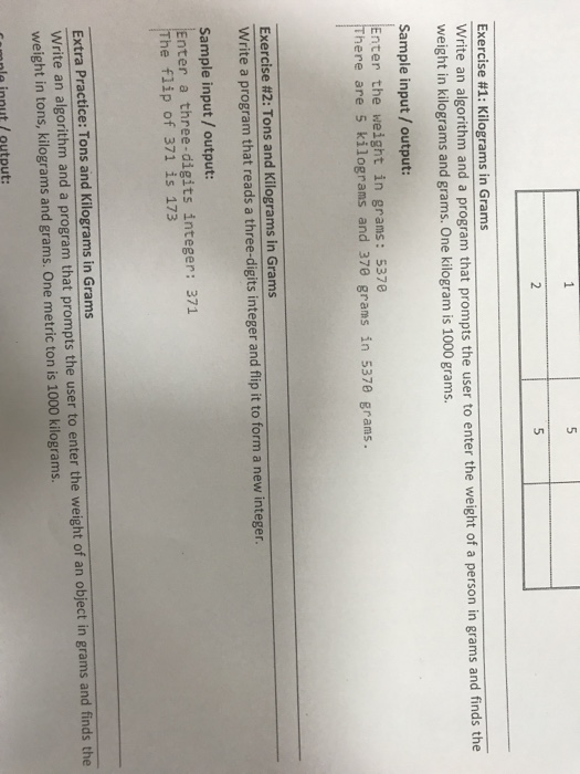 Solved Write An Algorithm And A Program That Prompts The Chegg Com