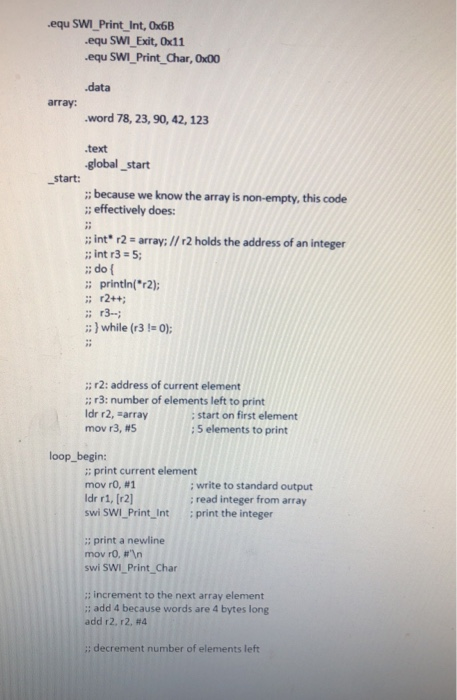 Use Array Example As Starting Code In Your Cours Chegg Com