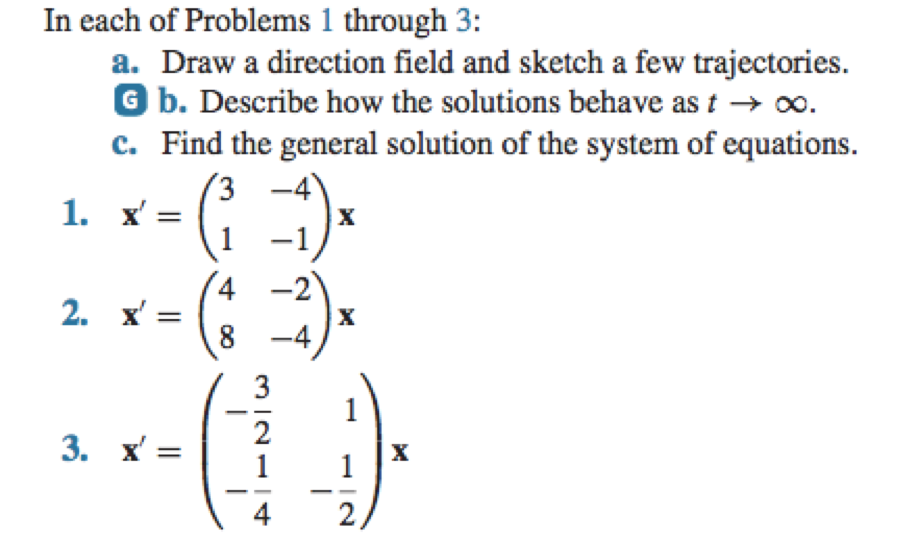 Solved In Each Of Problems 1 Through 3 A Draw A Direction Chegg Com