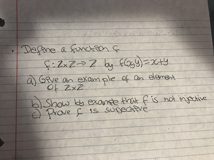 Solved Define A Function C F Z Times Z Rightarrow Z By F Chegg Com