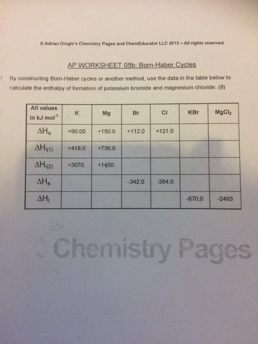 Adrian Dingle S Chemistry Pages And Chemeducator Llc Chegg 