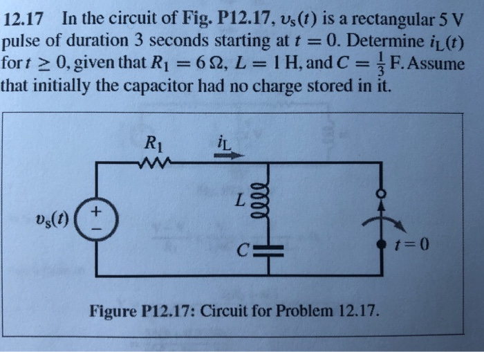 Solved 12 17 In The Circuit Of Fig P12 17 Vs 1 Is A Re Chegg Com