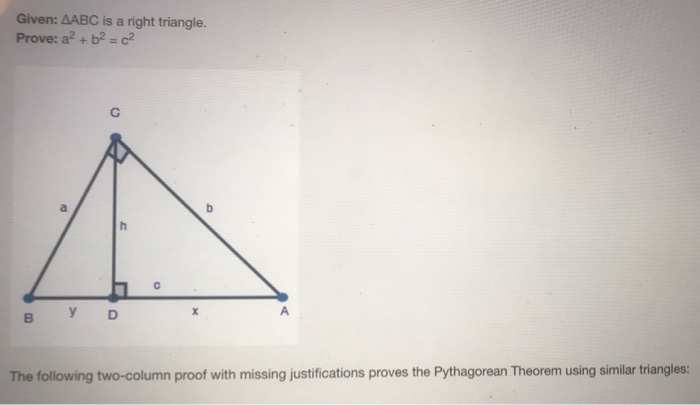 pythagorean theorem proof similar triangles