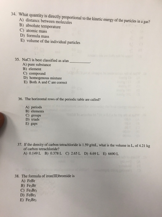Solved 34. What quantity is directly proportional to the | Chegg.com