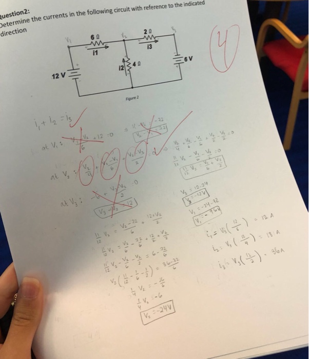 Solved Uestion2 Ine The Currents In The Following Circui Chegg Com