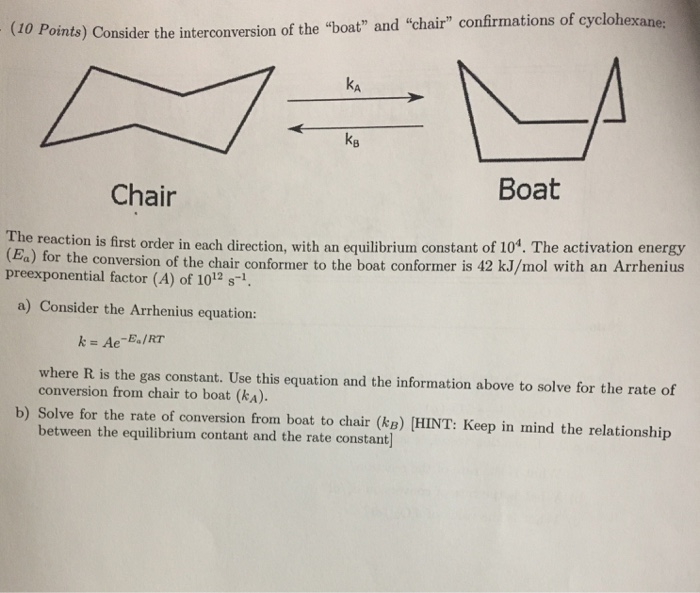 Solved Cyclohexane 40 Points Consider The Interconvers