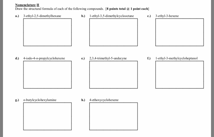 Draw The Structural Formula Of Each Of The Following Chegg Com