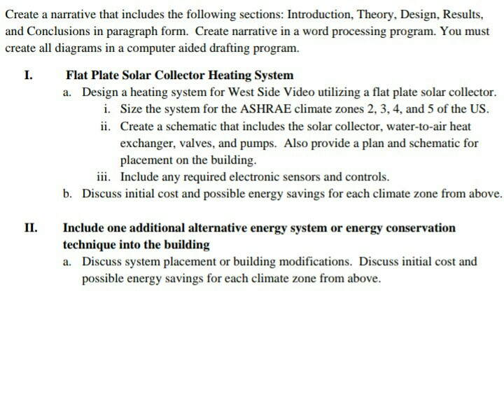 Solved Create A Narrative That Includes The Following Sec - 